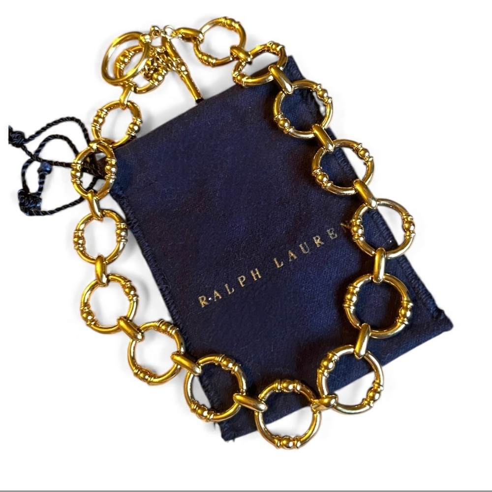 Ralph Lauren Vintage Gold Chunky Link Necklace - Picture 2 of 5